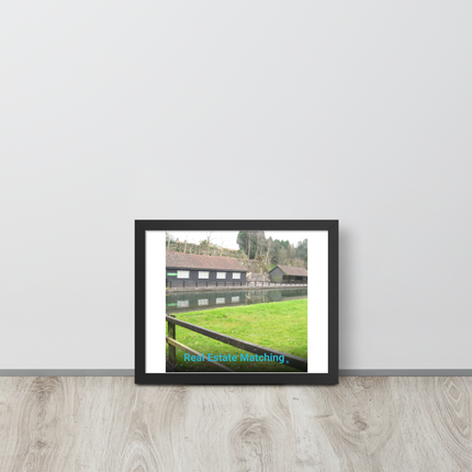 Lakeside Serenity Framed photo paper poster with realestatematching without key Logo