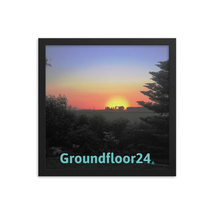 Beautiful Sunset Sinari Framed photo paper poster with Groundfloor24 without House Logo