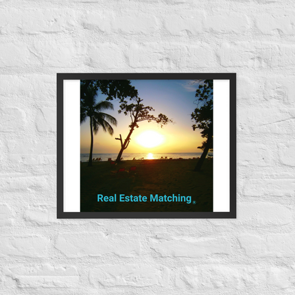 Beautiful Sea View Framed photo paper poster with realestatematching without key Logo