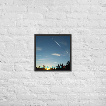 Attractive Sunset Sinari Framed photo paper poster with realestatepartner24 with house Logo