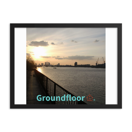 Awesome River View Framed photo paper poster with Groundfloor with House Logo