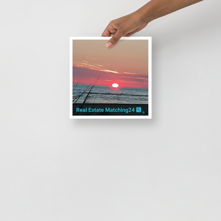 Beutiful Photo paper poster with Real Estate Matching24 Logo