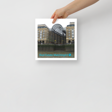 Hay's Galleria Photo paper poster with Real Estate Matching24 Logo