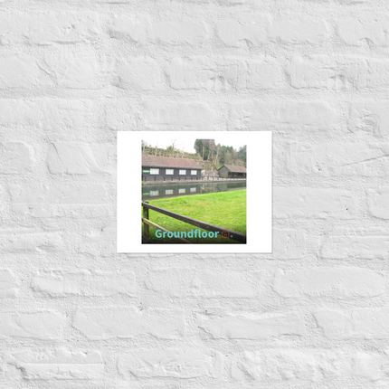 Lakeside Serenity Photo paper poster with Groundfloor with House Logo