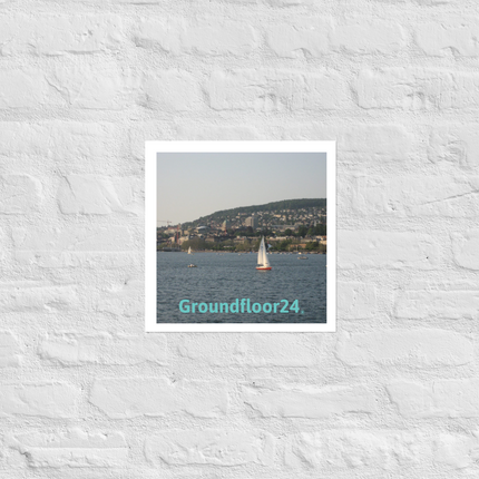 Beautiful River & Hills Sinari Photo paper poster with Groundfloor24 without House Logo