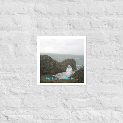 Coastal Escape Photo paper poster with realestatepartner24 with house Logo