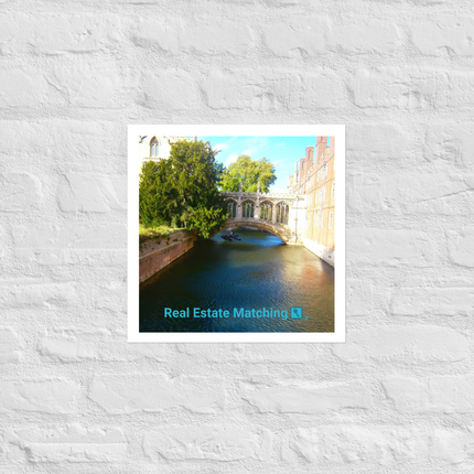 Beautiful Canel Photo paper poster with realestatematching with key Logo