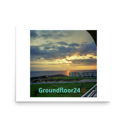 Natural View Photo paper poster with Groundfloor24 with House Logo