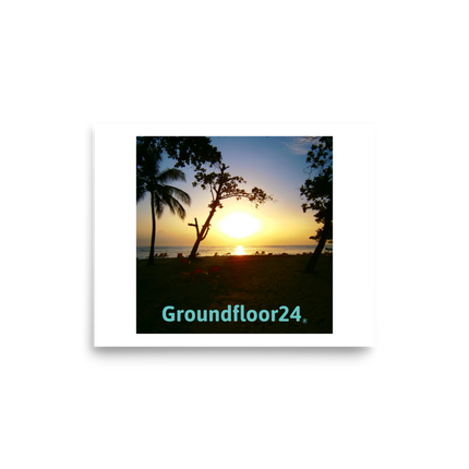 Beautiful Sea View Photo paper poster with Groundfloor24 without House Logo