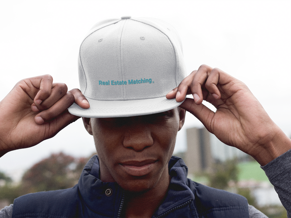 Albania Snapback Hat Real Estate Matching with 3 Logos