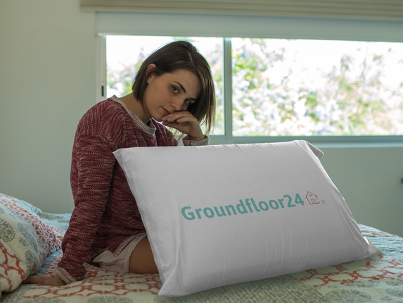 Pillow Case with Real Estate Matching24 Logo