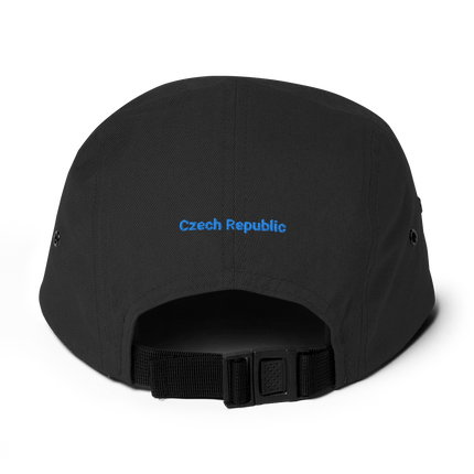 Czech Republic Five Panel Cap GroundfloorView24 with 3 Logos.