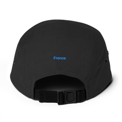France Five Panel Cap GroundfloorView24 with 3 Logos.