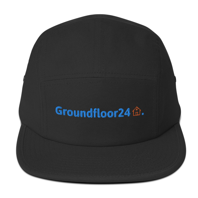 Cyprus Five Panel Cap Groundfloor24 with 3 Logos.