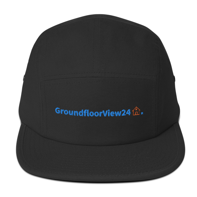 Czech Republic Five Panel Cap GroundfloorView24 with 3 Logos.