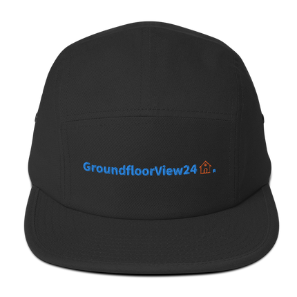 France Five Panel Cap GroundfloorView24 with 3 Logos.
