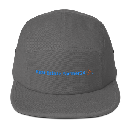 Latvia Five Panel Cap Real Estate Partner24 with 3 Logos.