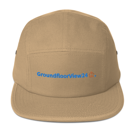 Portugal Five Panel Cap GroundfloorView24 with 3 Logos.