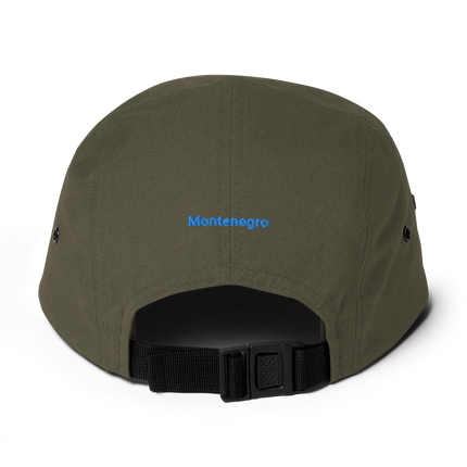 Montenegro Five Panel Cap Groundfloor with 3 Logos.