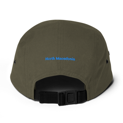 North Macedonia Five Panel Cap Groundfloor with 3 Logos.