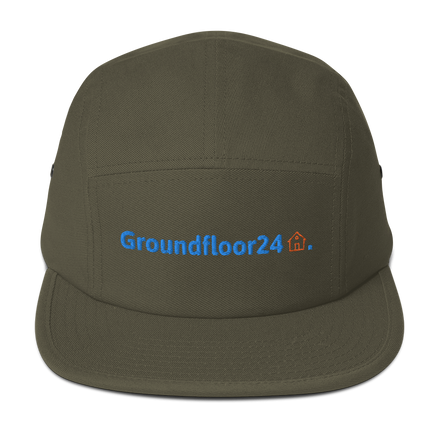 Greece Five Panel Cap Groundfloor24 with 3 Logos.