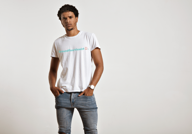 Unisex organic cotton t-shirt Groundfloorview24 with House