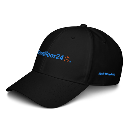 North Macedonia adidas Dad Hat Groundfloor24 with 3 Logos.