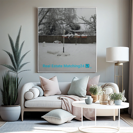 Winter Wonderland Thin canvas with realestatematching24 with key Logo