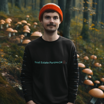 Unisex eco sweatshirt with Real Estate Partner24 Logo