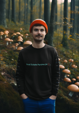 Unisex eco sweatshirt with Real Estate Partner24 Logo