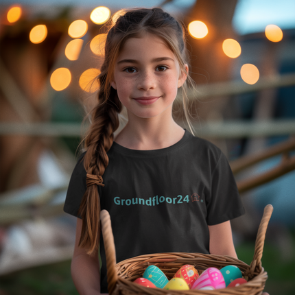 Organic cotton kids t-shirt with Groundfloor24 Logo