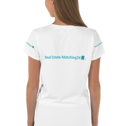 All-Over Print Crop Tee with Real Estate Matching24 Logo