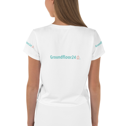 All-Over Print Crop Tee with Groundfloor24 Logo