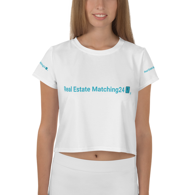 All-Over Print Crop Tee with Real Estate Matching24 Logo