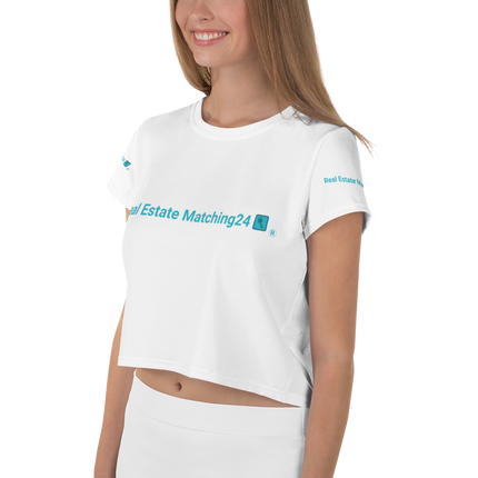 All-Over Print Crop Tee with Real Estate Matching24 Logo