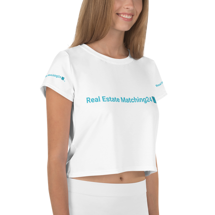 All-Over Print Crop Tee with Real Estate Matching24 Logo