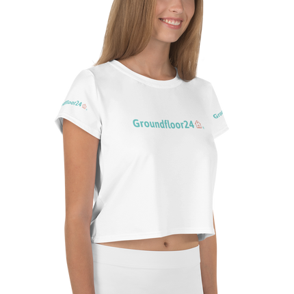 All-Over Print Crop Tee with Groundfloor24 Logo