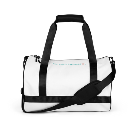 All-over print gym bag with Real Estate Partner24 Logo
