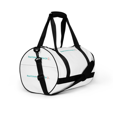 All-over print gym bag with Real Estate Partner24 Logo
