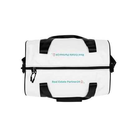 All-over print gym bag with Real Estate Partner24 Logo