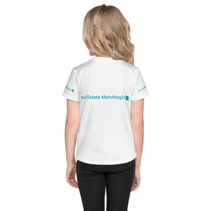 Kids crew neck t-shirt with Real Estate Matching24 Logo