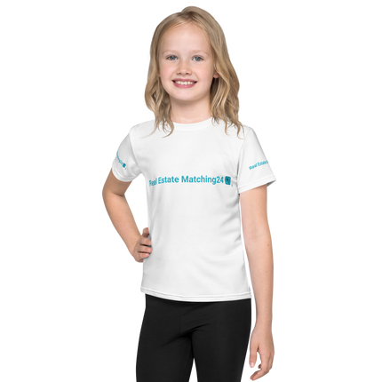 Kids crew neck t-shirt with Real Estate Matching24 Logo