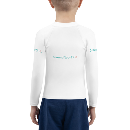 Kids Rash Guard with Groundfloor24 Logo