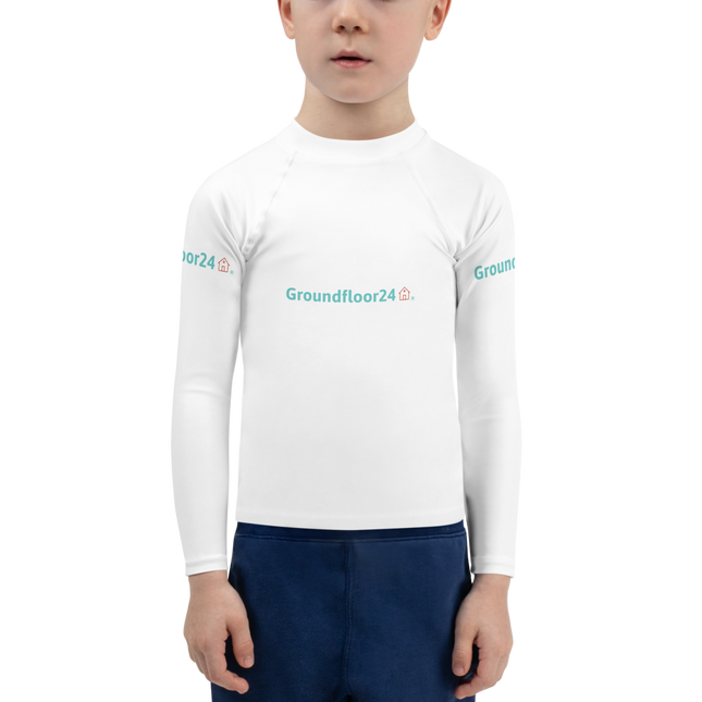 Kids Rash Guard with Groundfloor24 Logo
