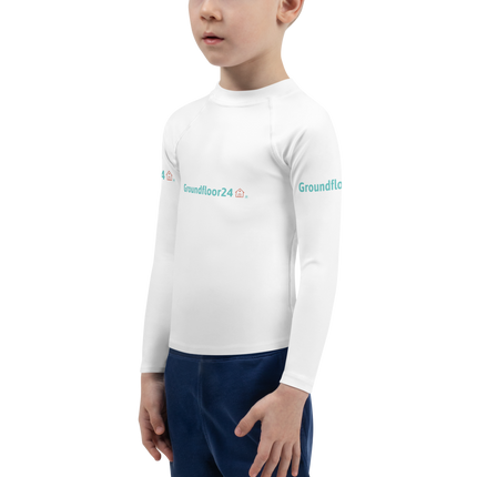 Kids Rash Guard with Groundfloor24 Logo