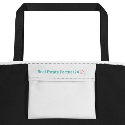All-Over Print Large Tote Bag with Real Estate Partner24 Logo