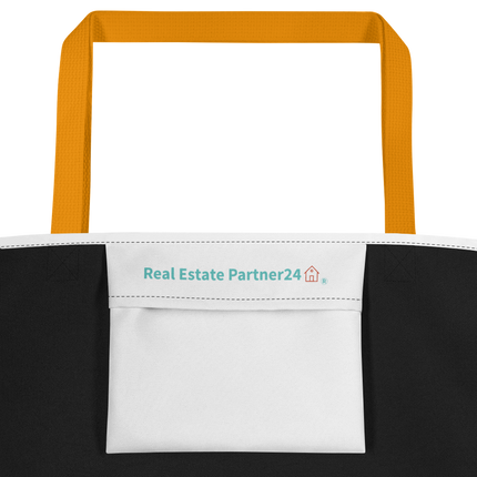 All-Over Print Large Tote Bag with Real Estate Partner24 Logo