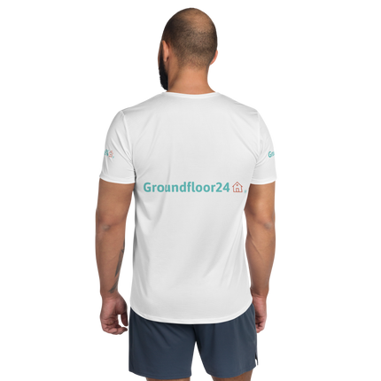 All-Over Print Men's Athletic T-shirt with Groundfloor24 Logo