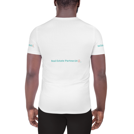 All-Over Print Men's Athletic T-shirt with Real Estate Partner24 Logo