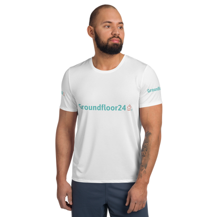 All-Over Print Men's Athletic T-shirt with Groundfloor24 Logo
